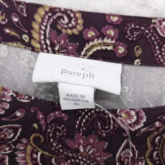 J. Jill Pink and Purple Bishop Sleeve Sundress - Picture 7 of 9